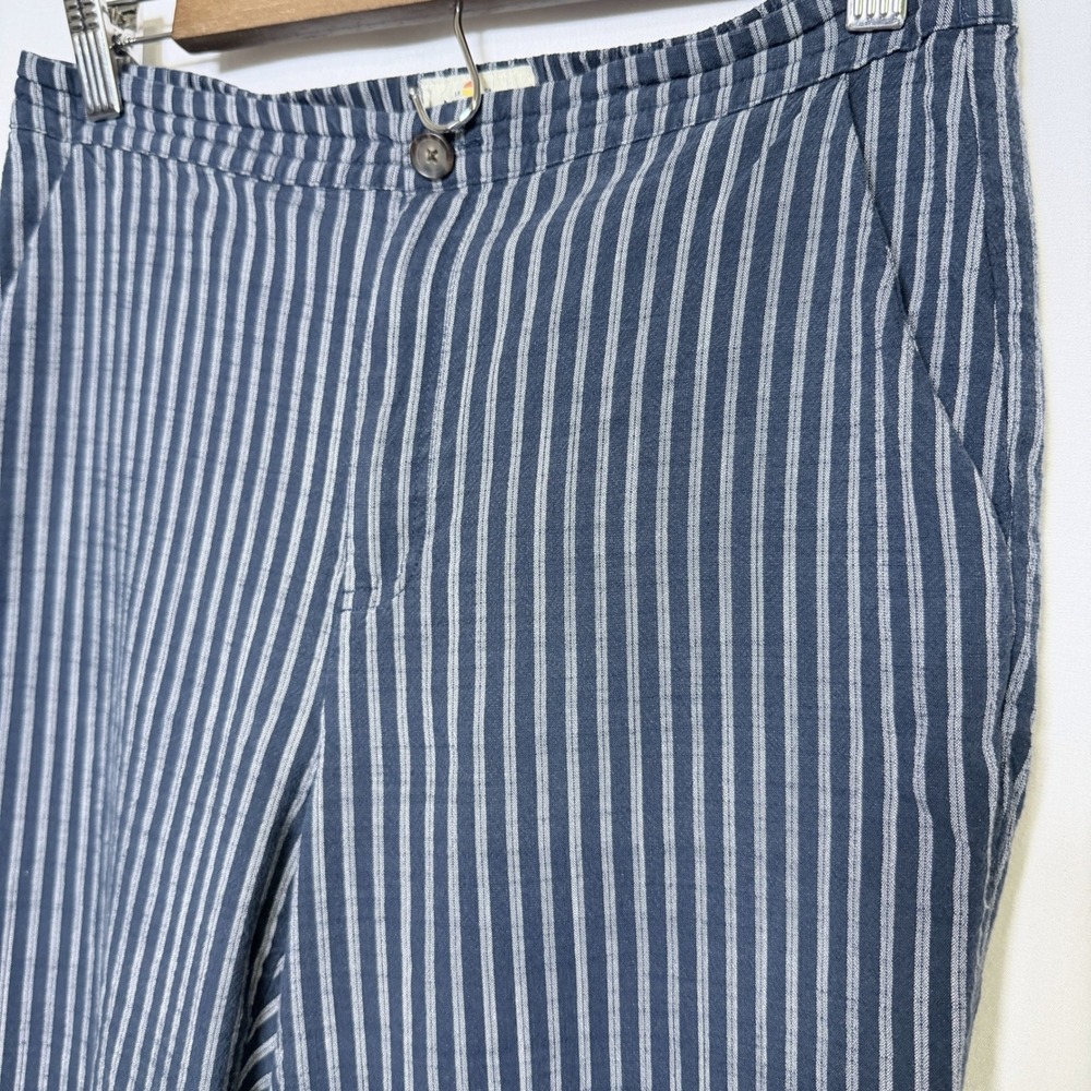Marine Layer Womens Striped Tencel Blend Pants Navy White Size Medium 14045